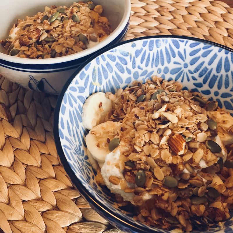 Two bowls of granola